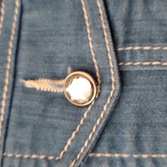 Cropped Blue Denim Jean Jacket shrug - Picture 7 of 9